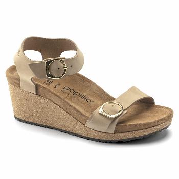 Sandále Birkenstock Papillio Soley Nubuck Kozene Damske Hnede | SK 175ZUT